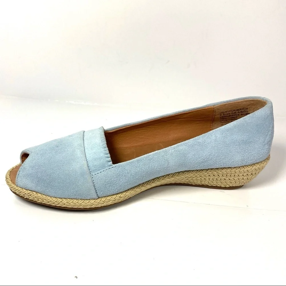 Gentle Souls Lissa Wedge Espadrilles Blue Size‎ 8.5